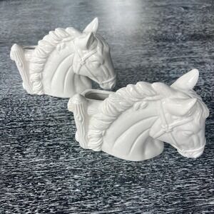 Ceramic horse head planter or bookend‎ from Japan